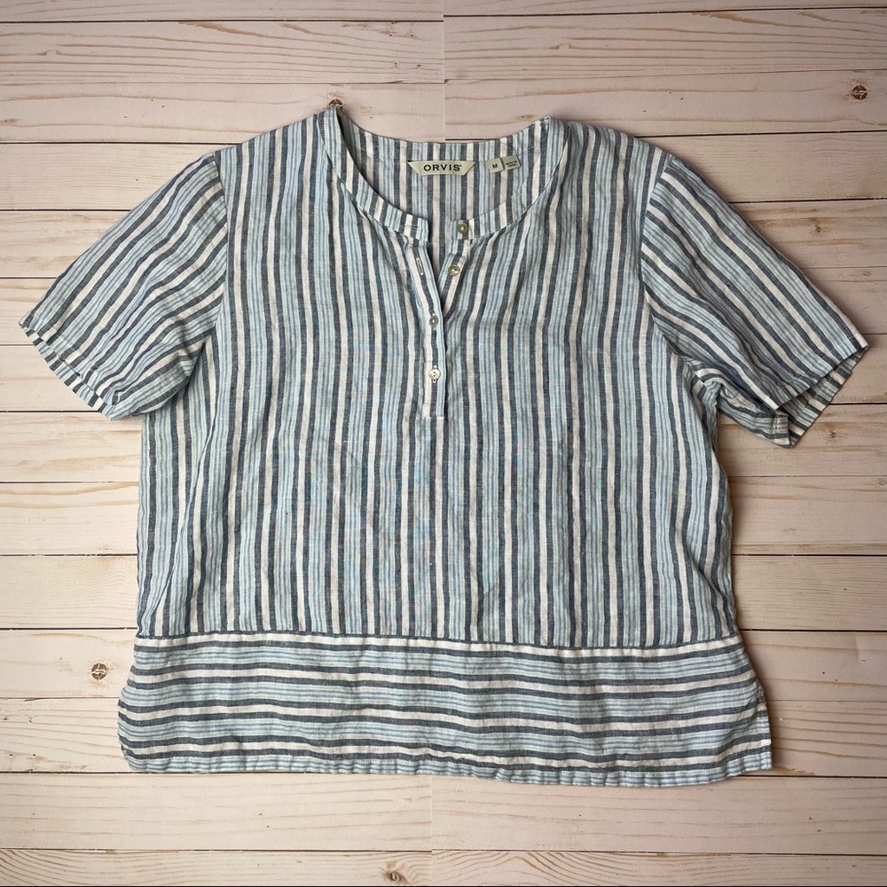 Orvis Lightweight Linen Boxy Popover Top